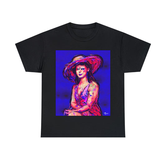LADY IN SUN HAT - Airt on a Shirt - Unisex Heavy Cotton Tee - AUS