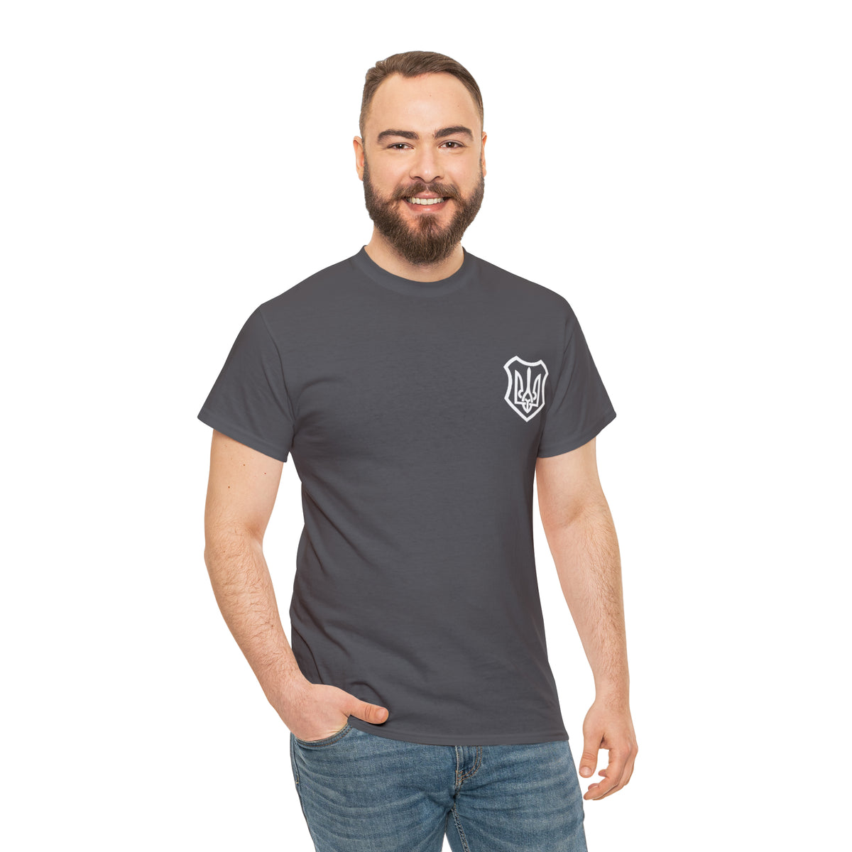 ICONIC UKRAINIAN TRIDENT T-SHIRT version 2 - Unisex Heavy Cotton Tee - AUS