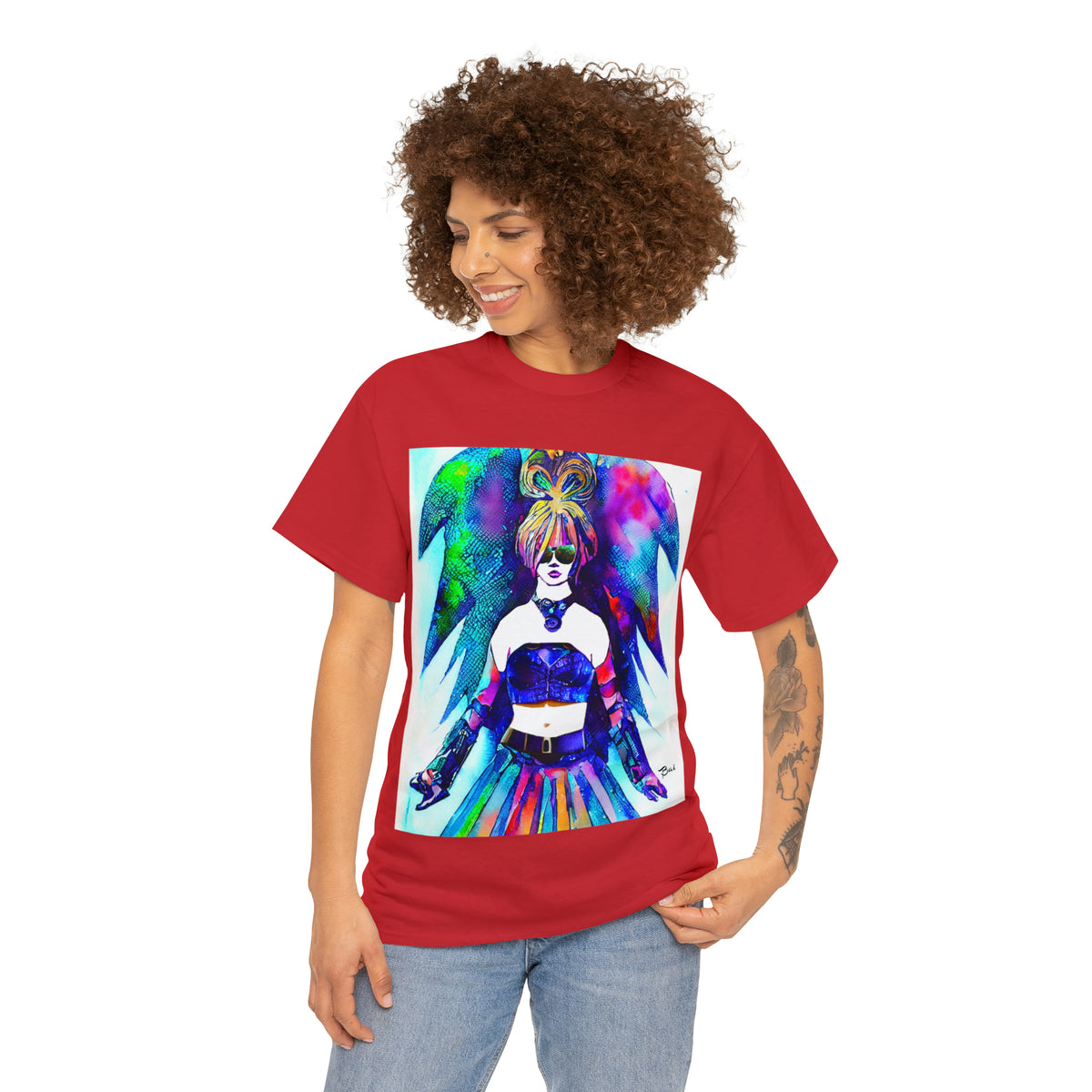 CYBER GIRL - Airt on a Shirt  - Unisex Heavy Cotton Tee - AUS