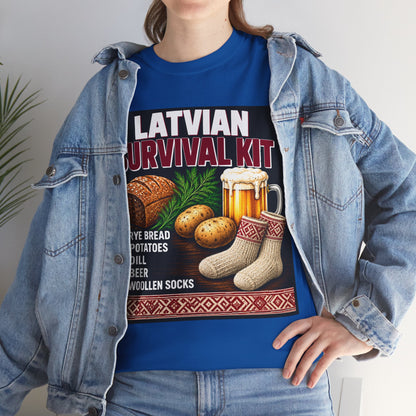 Latvian Survival Kit T-Shirt | Funny Latvian Gift | BalticAF