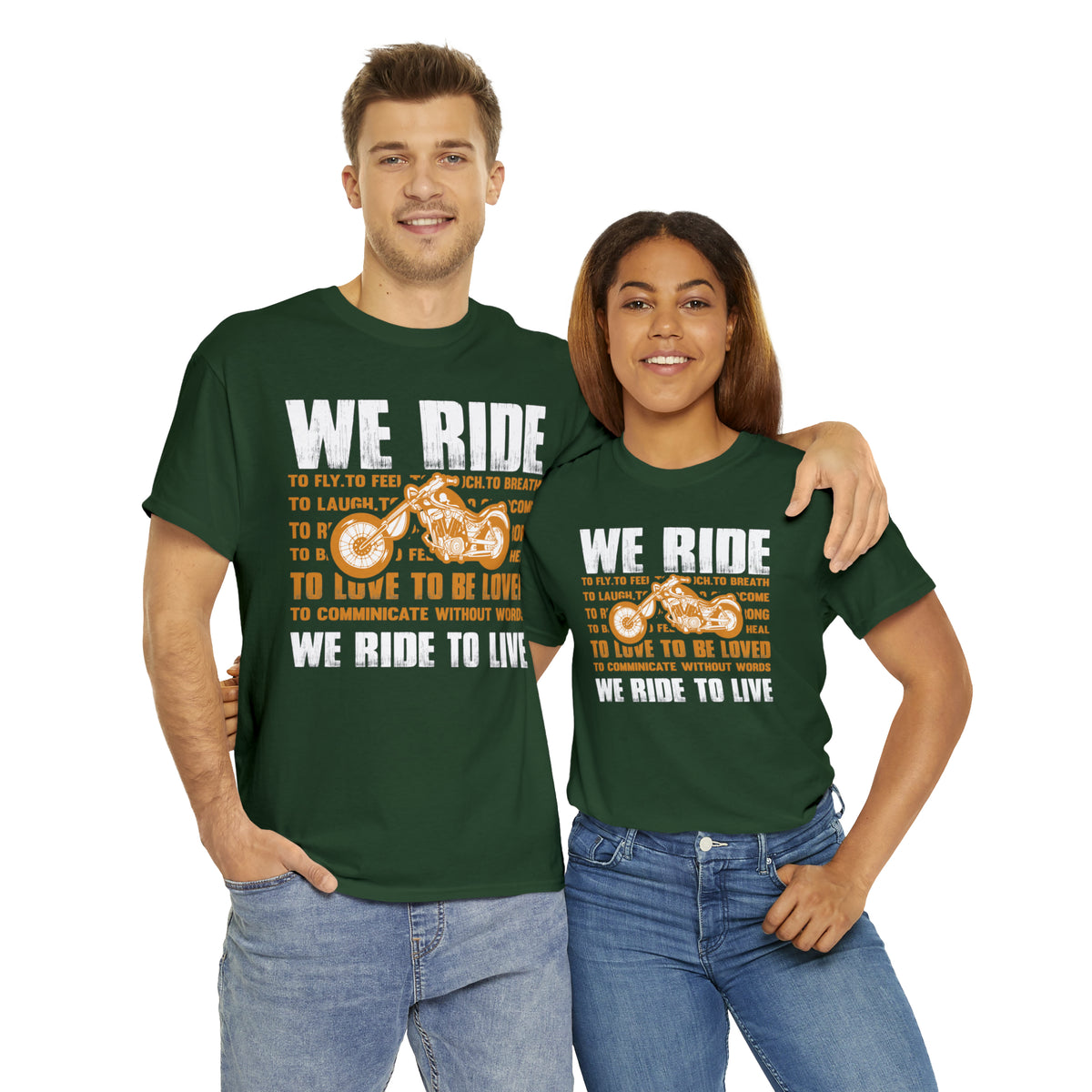 WE RIDE TO LIVE - Unisex Heavy Cotton Tee - USA