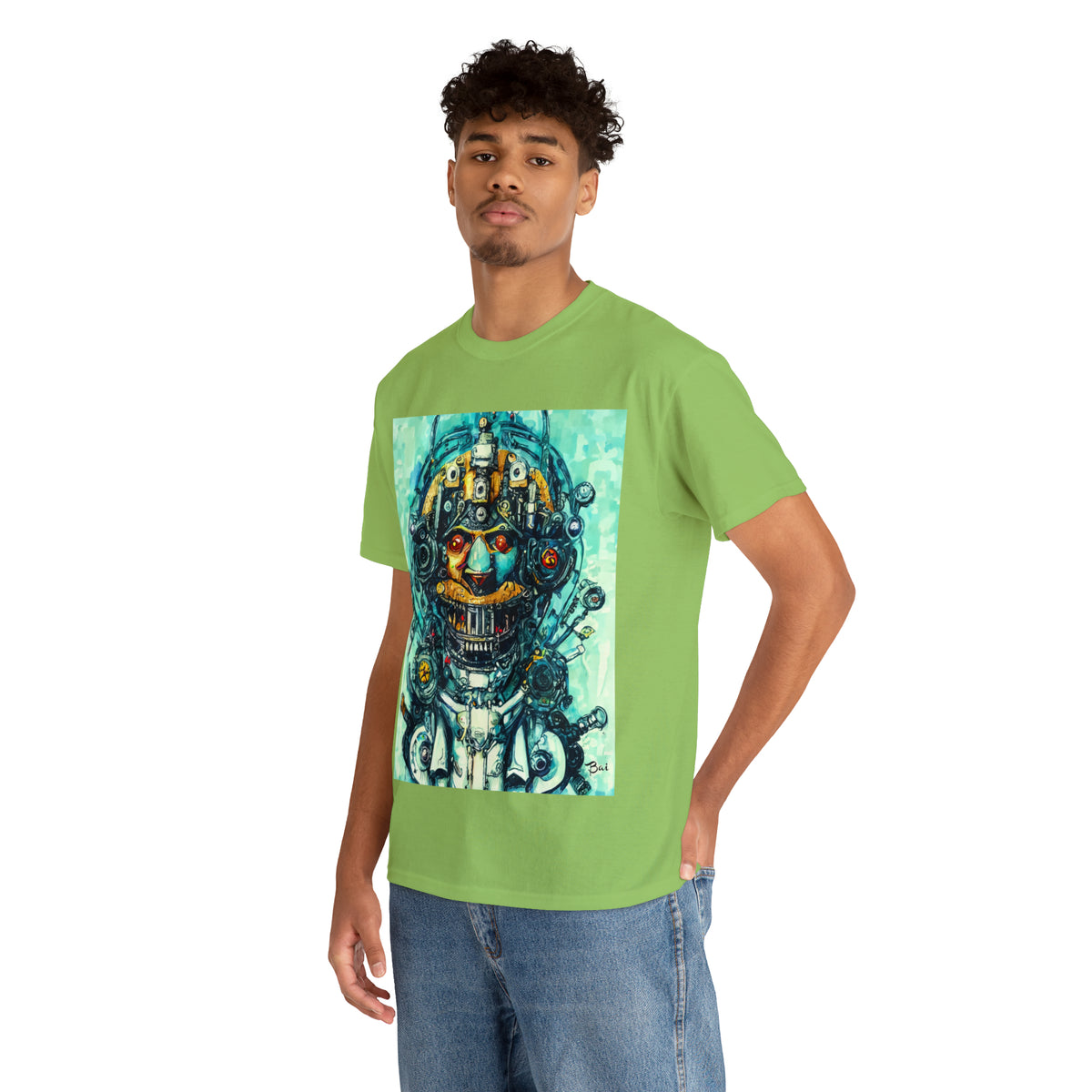 CYBERPUNK STEAMPUNK AUTON - Airt on a Shirt  - Unisex Heavy Cotton Tee - AUS