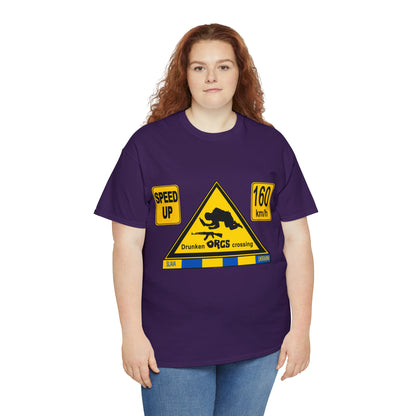 DRU**** ORCS CROSSING - 160 Km/h/SPEED UP - Unisex Heavy Cotton Tee - AUS