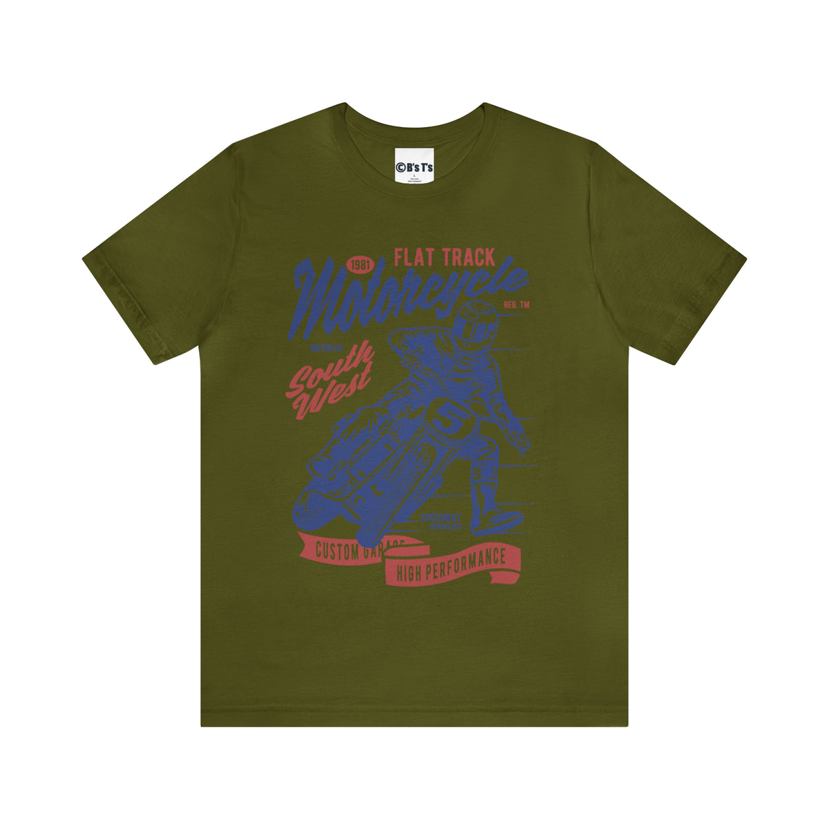 FLAT TRACK MOTORCYCLE - Unisex Jersey Short Sleeve Tee