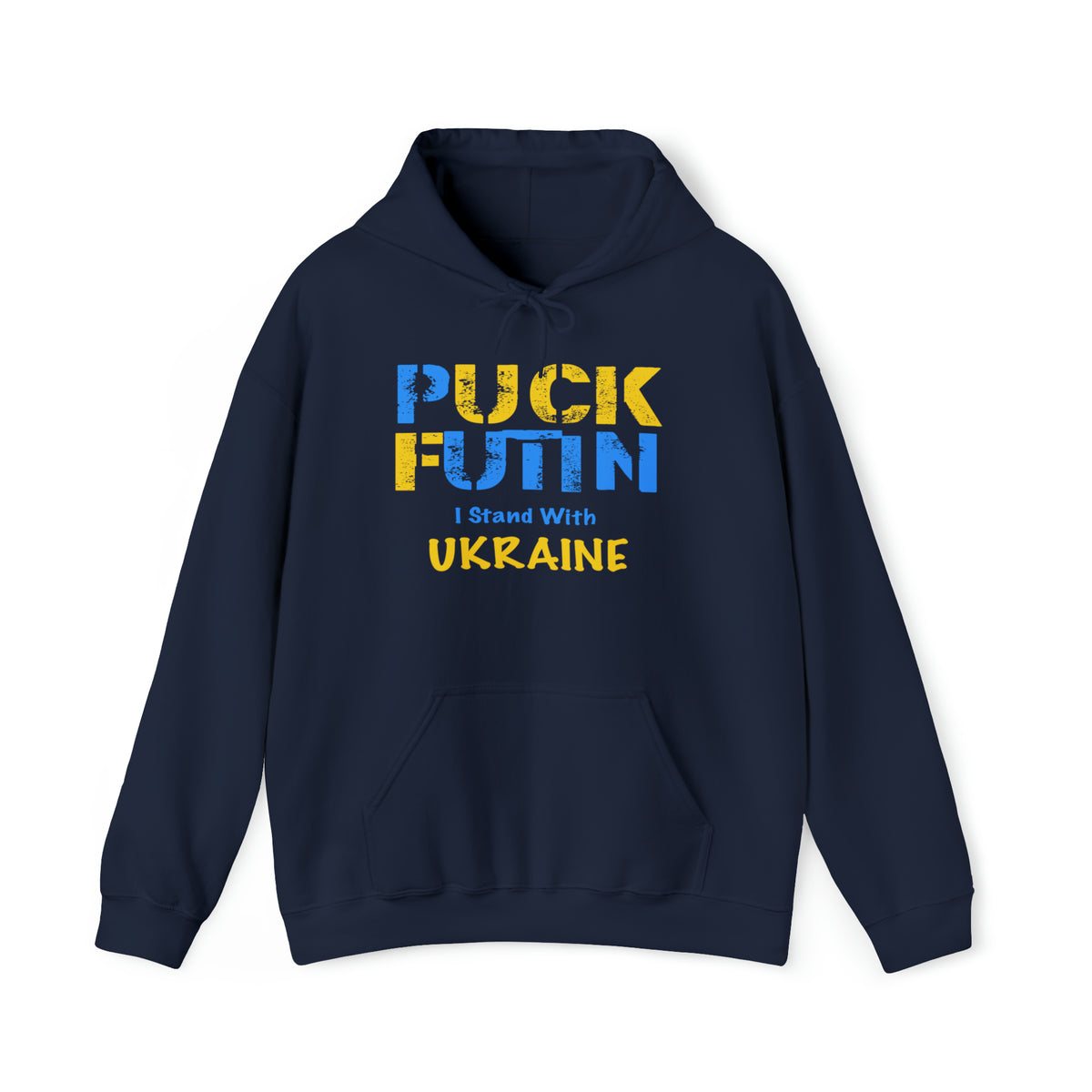 "P*** FUTI*" I Stand With UKRAINE - Unisex Heavy Blend™ Hooded Sweatshirt