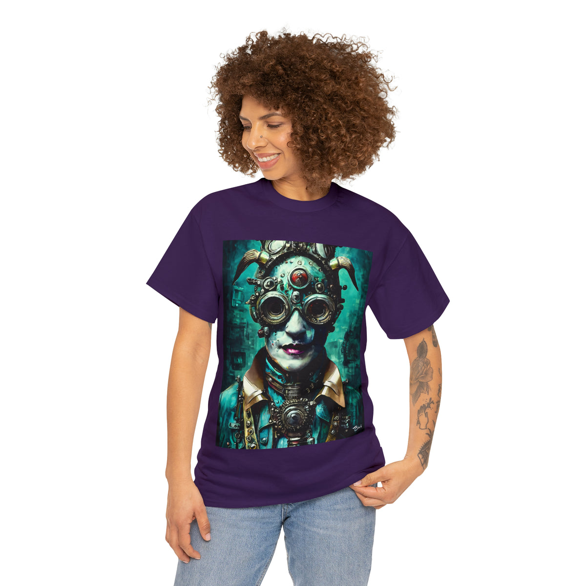 CYBER-STEAMPUNK LORD - Airt on a Shirt  - Unisex Heavy Cotton Tee - AUS