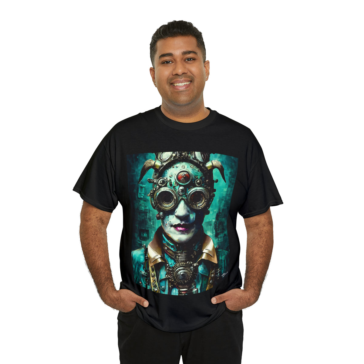 CYBER-STEAMPUNK LORD - Airt on a Shirt  - Unisex Heavy Cotton Tee - AUS