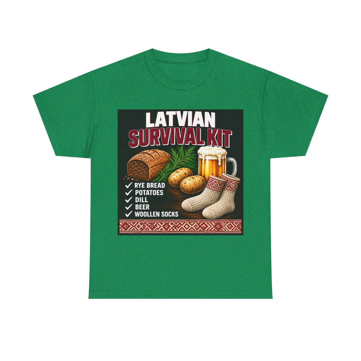 Latvian Survival Kit T-Shirt | Funny Latvian Gift | BalticAF