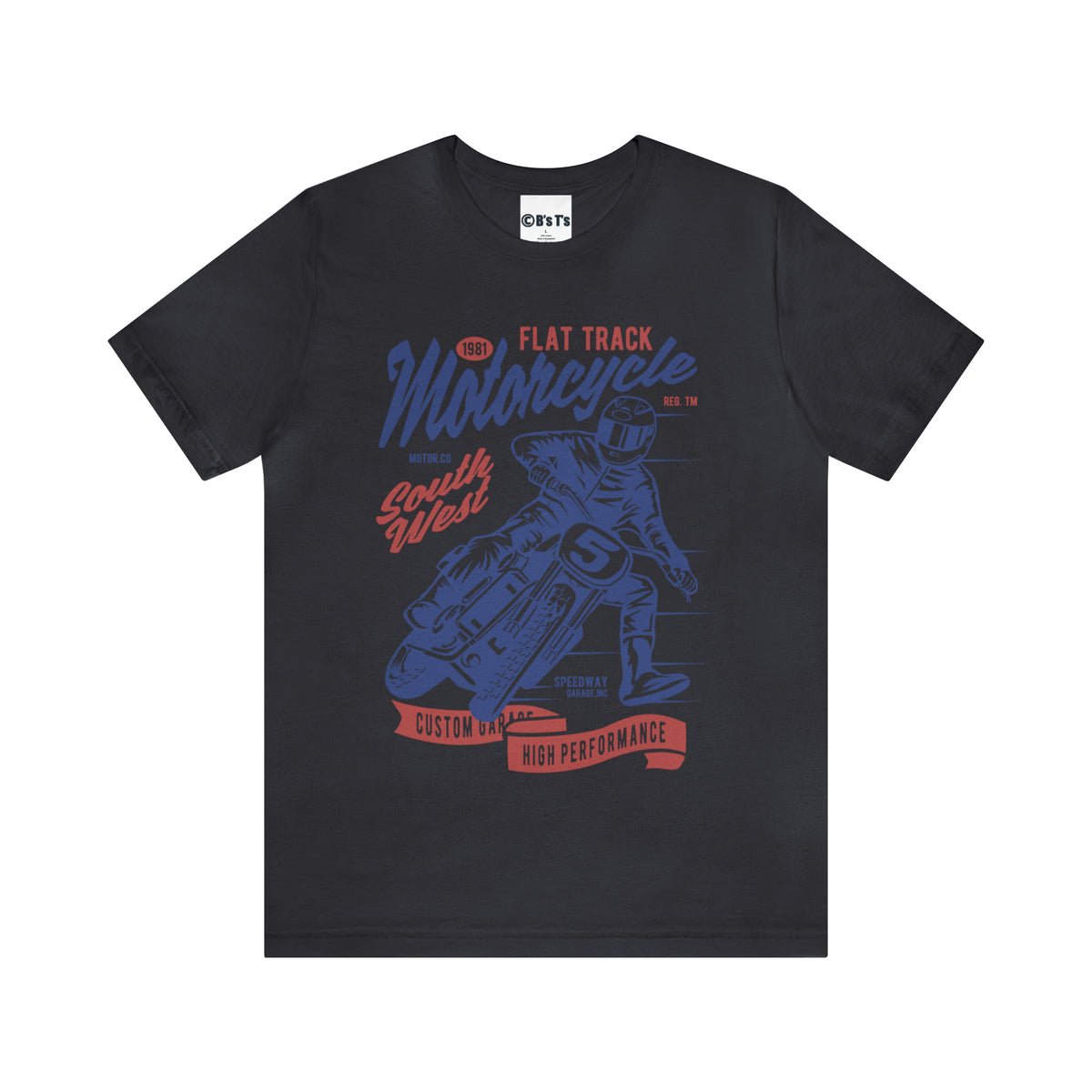 FLAT TRACK MOTORCYCLE - Unisex Jersey Short Sleeve Tee