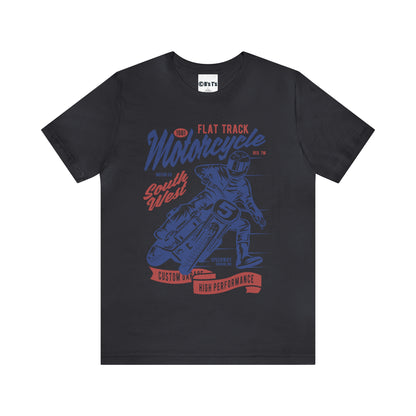FLAT TRACK MOTORCYCLE - Unisex Jersey Short Sleeve Tee