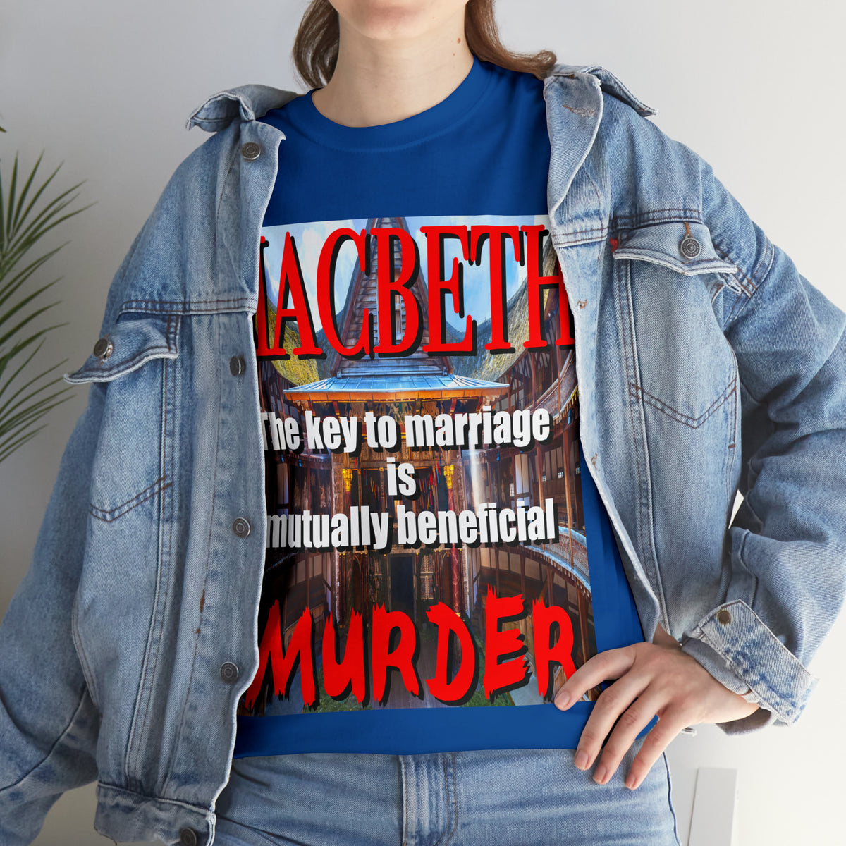 MACBETH the key to marriage is...- Unisex Heavy Cotton Tee
