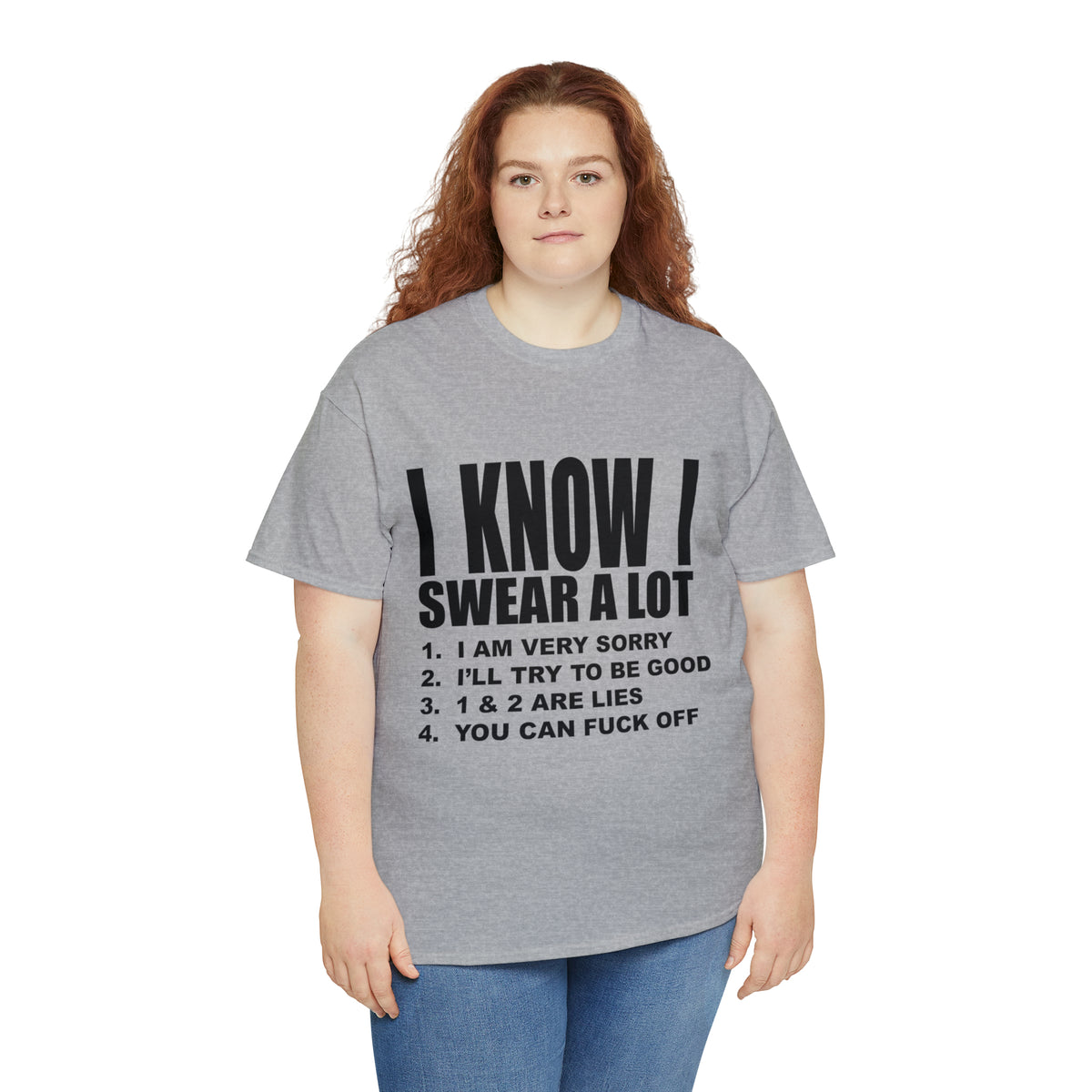 I KNOW I SWEAR A LOT (r*** version) - Unisex Heavy Cotton Tee - AUS