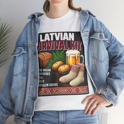 Latvian Survival Kit T-Shirt | Funny Latvian Gift | BalticAF