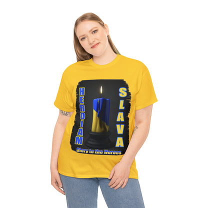 Remembrance Candle - "Heroiam Slava! - Glory to the Heroes" unisex T-shirt