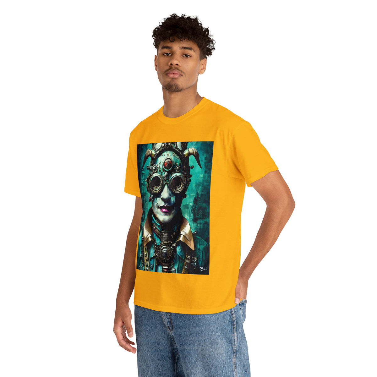 CYBER-STEAMPUNK LORD - Airt on a Shirt  - Unisex Heavy Cotton Tee - AUS