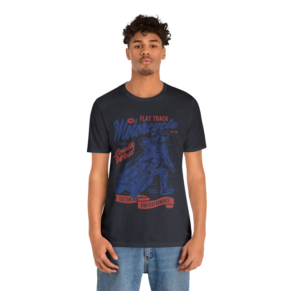 FLAT TRACK MOTORCYCLE - Unisex Jersey Short Sleeve Tee