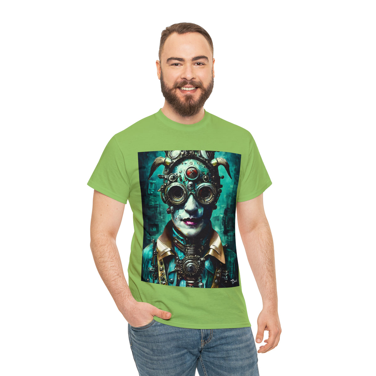 CYBER-STEAMPUNK LORD - Airt on a Shirt  - Unisex Heavy Cotton Tee - AUS