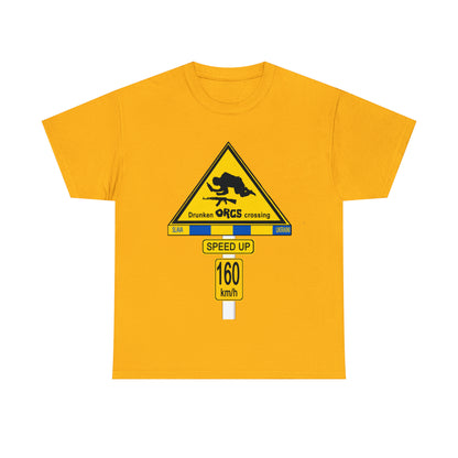DRU**** ORCS CROSSING UKRAINE SUPPORTER T-SHIRT - Unisex Heavy Cotton Tee - AUS
