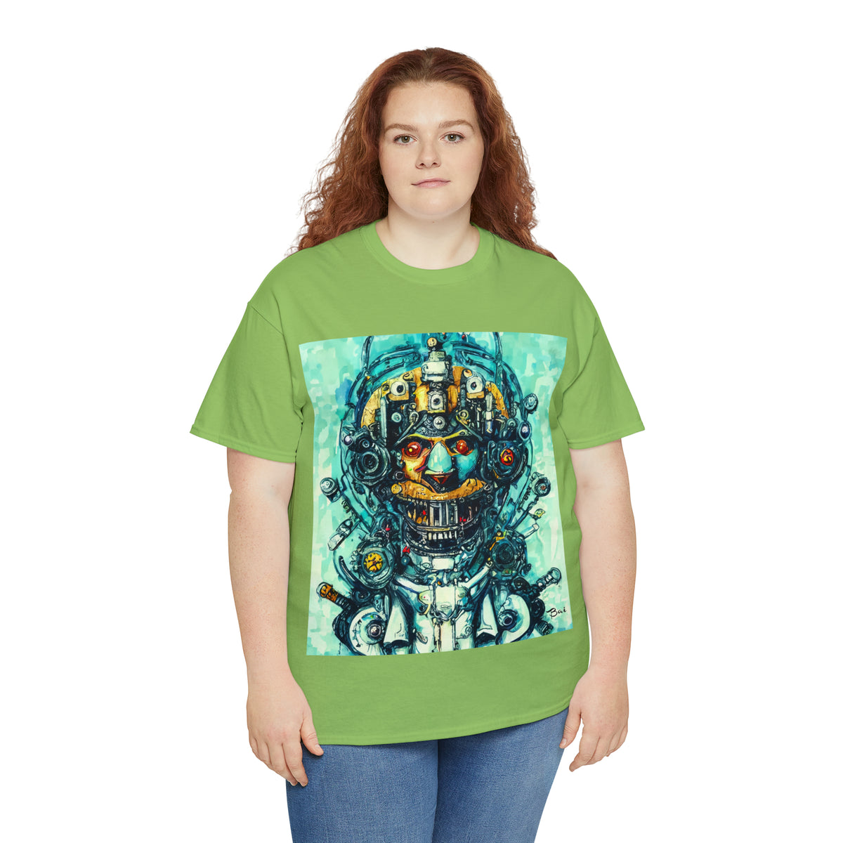 CYBERPUNK STEAMPUNK AUTON - Airt on a Shirt  - Unisex Heavy Cotton Tee - AUS