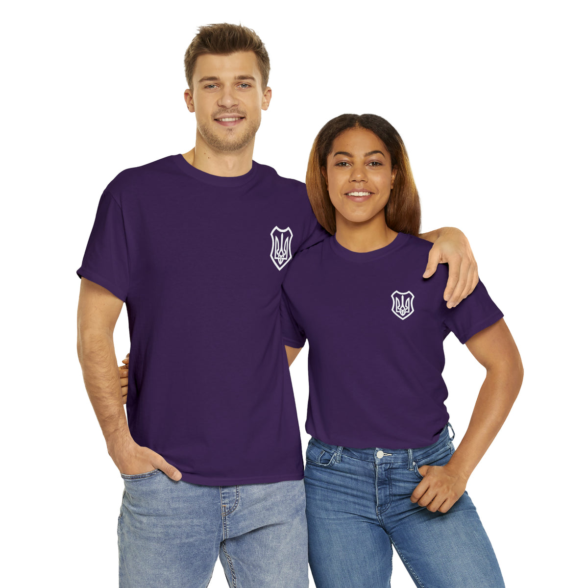 ICONIC UKRAINIAN TRIDENT T-SHIRT version 2 - Unisex Heavy Cotton Tee - AUS