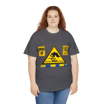 DRU**** ORCS CROSSING - 160 Km/h/SPEED UP - Unisex Heavy Cotton Tee - AUS