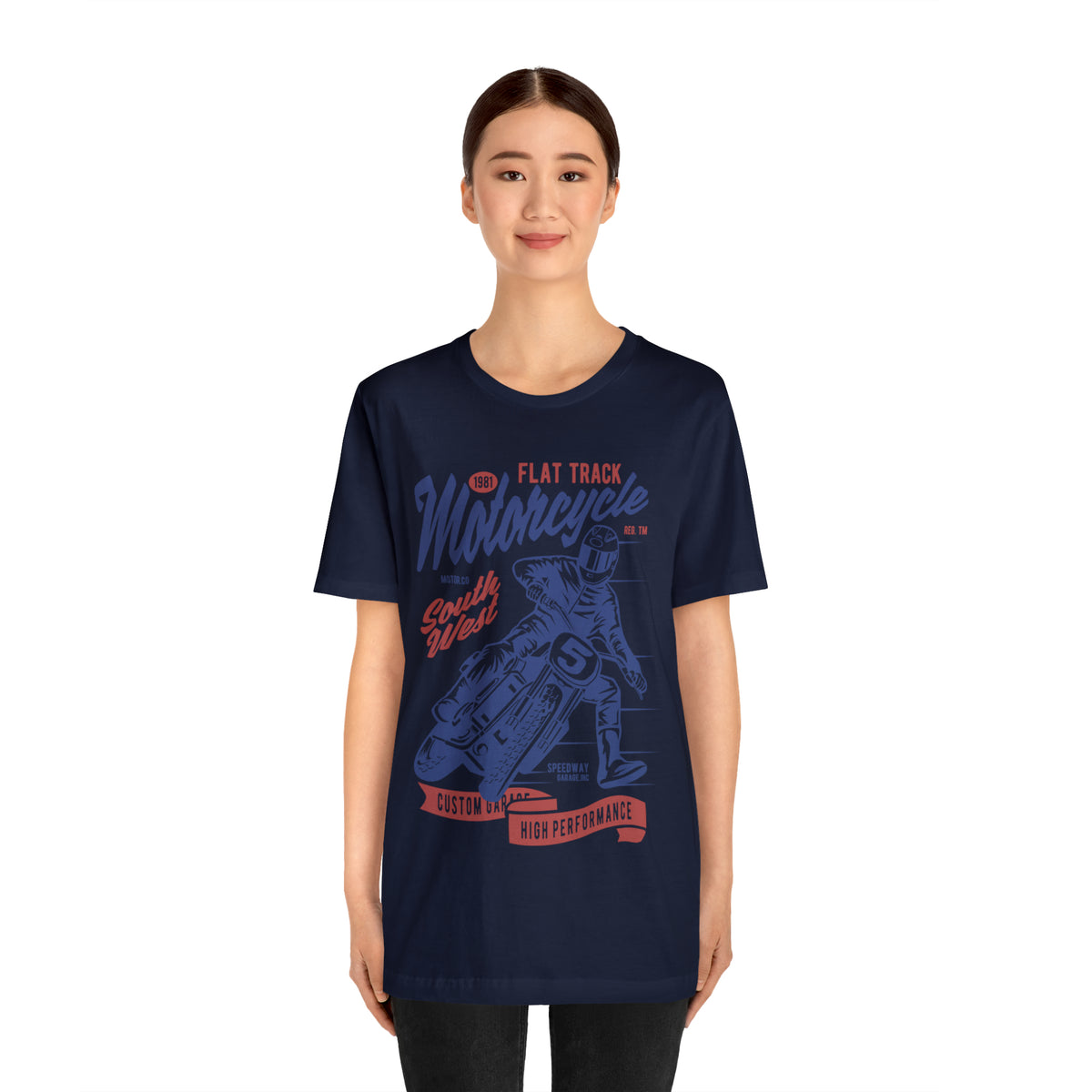 FLAT TRACK MOTORCYCLE - Unisex Jersey Short Sleeve Tee