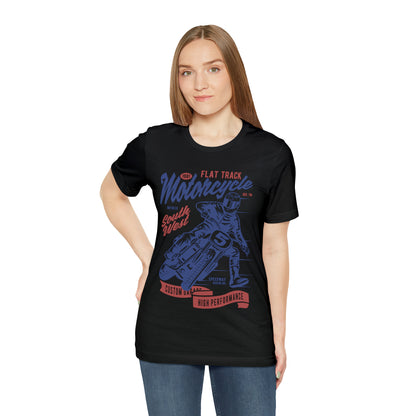 FLAT TRACK MOTORCYCLE - Unisex Jersey Short Sleeve Tee