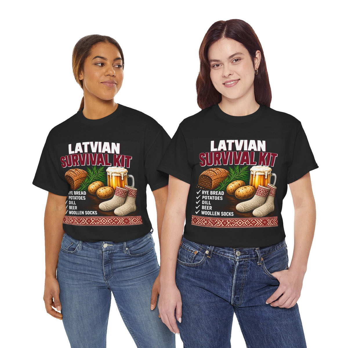 Latvian Survival Kit T-Shirt | Funny Latvian Gift | BalticAF