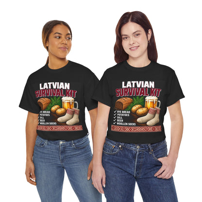 Latvian Survival Kit T-Shirt | Funny Latvian Gift | BalticAF
