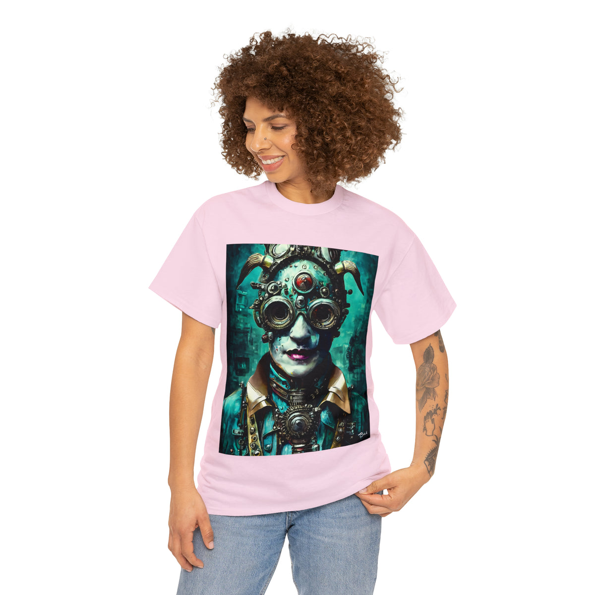 CYBER-STEAMPUNK LORD - Airt on a Shirt  - Unisex Heavy Cotton Tee - AUS