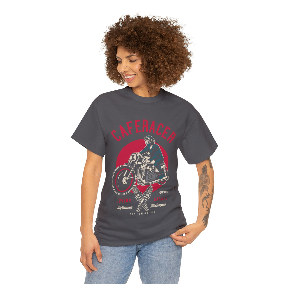 CAFE RACER Custom Garage - Unisex Heavy Cotton Tee
