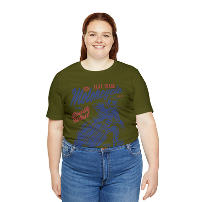 FLAT TRACK MOTORCYCLE - Unisex Jersey Short Sleeve Tee
