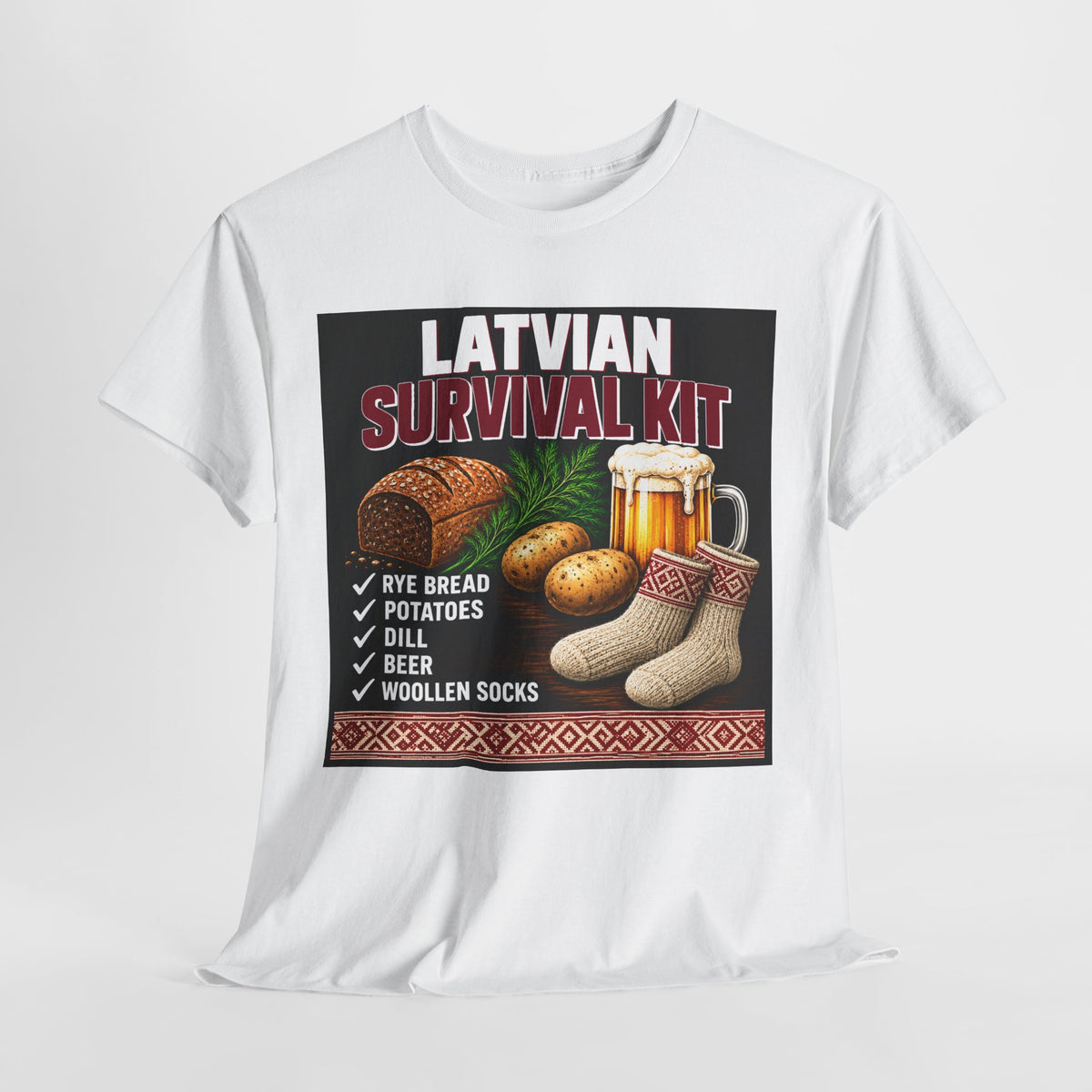 Latvian Survival Kit T-Shirt | Funny Latvian Gift | BalticAF