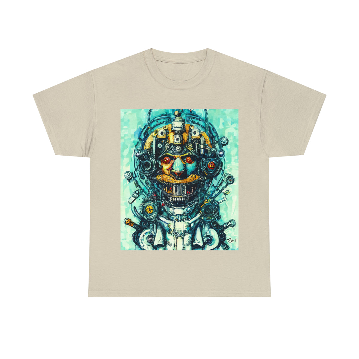 CYBERPUNK STEAMPUNK AUTON - Airt on a Shirt  - Unisex Heavy Cotton Tee - AUS
