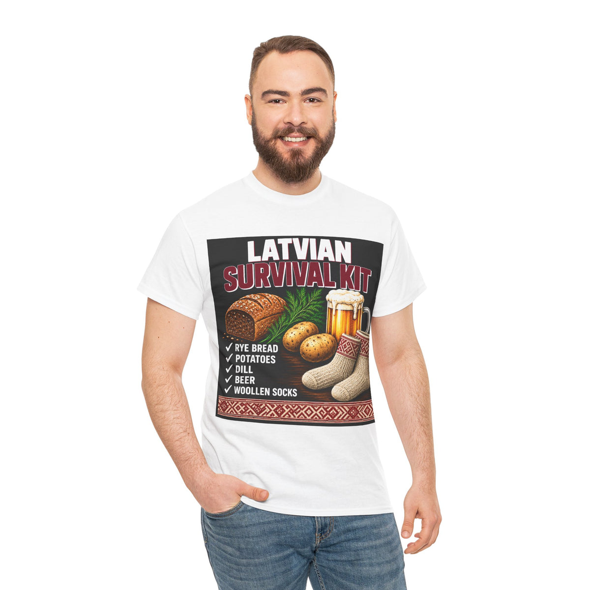 Latvian Survival Kit T-Shirt | Funny Latvian Gift | BalticAF