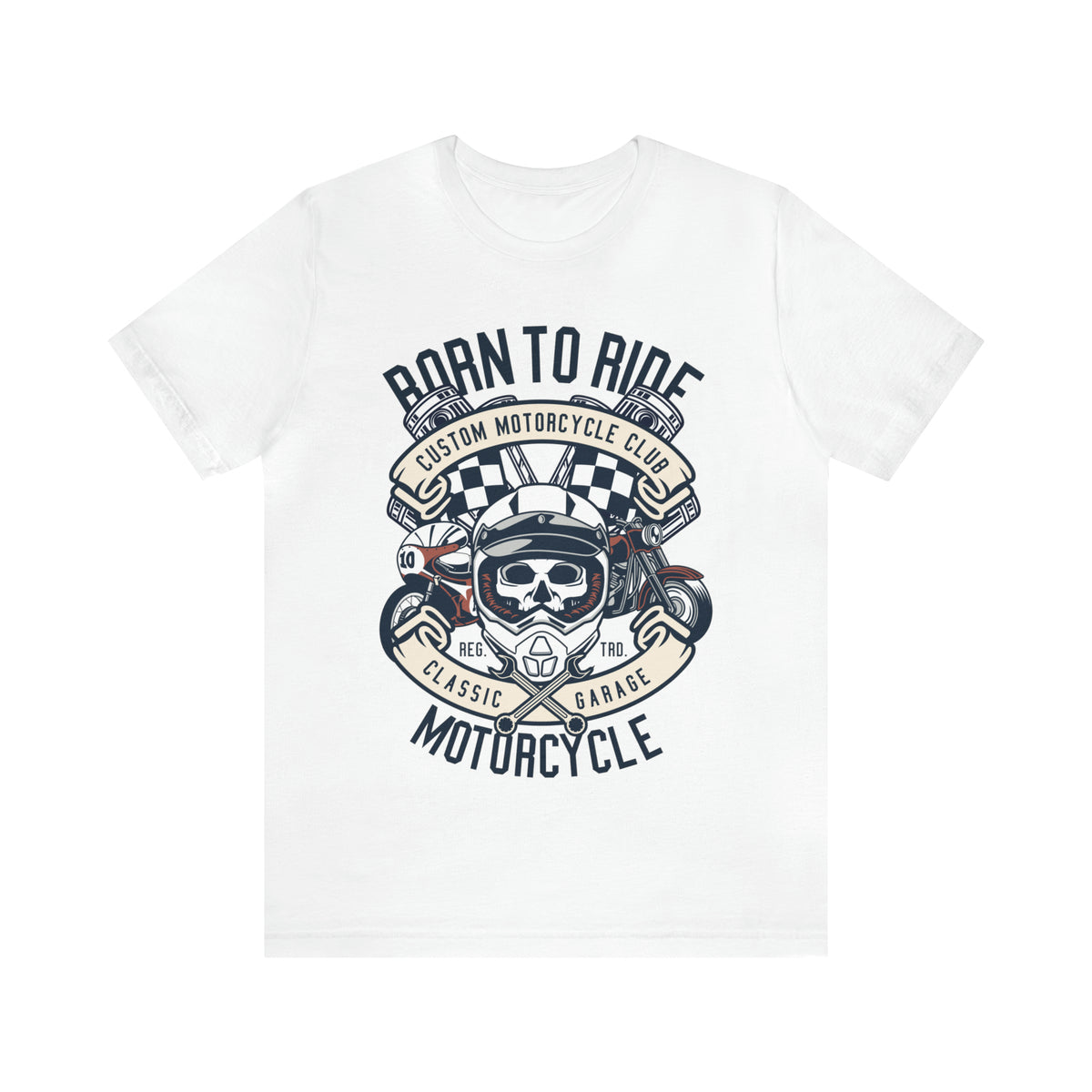 BORN TO RIDE Classic Garage - Unisex Jersey Short Sleeve Tee