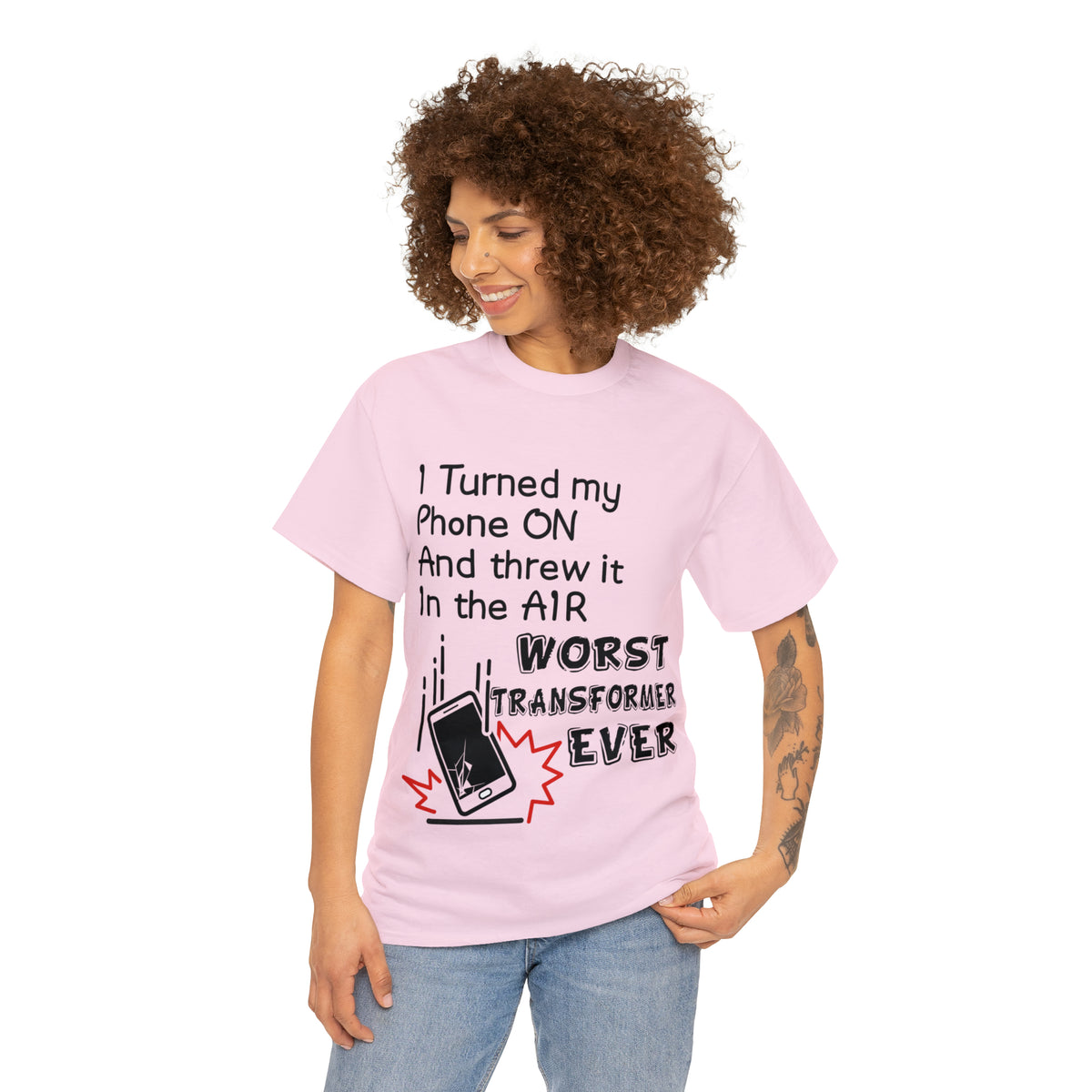 I TURNED MY PHONE ON - Unisex Heavy Cotton Tee - AUS