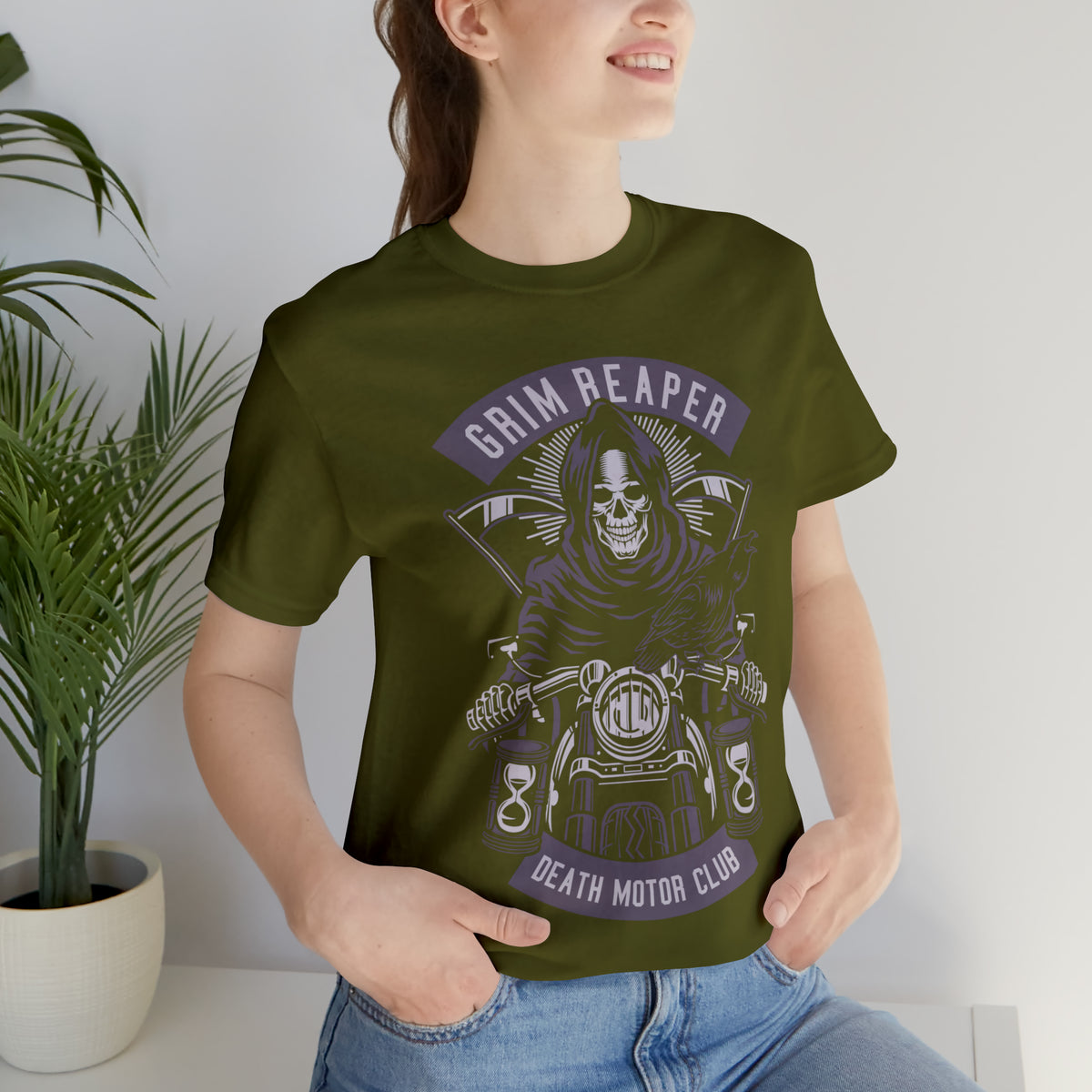 GRIM REAPER Moto Club - Unisex Jersey Short Sleeve Tee