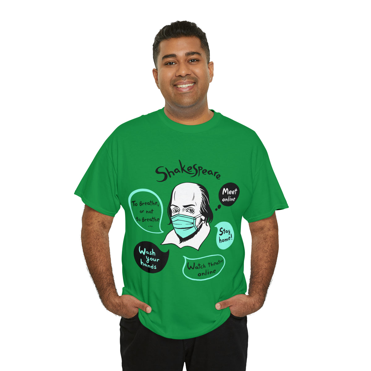COVID-19 SHAKESPEARE (light) - Unisex Heavy Cotton Tee