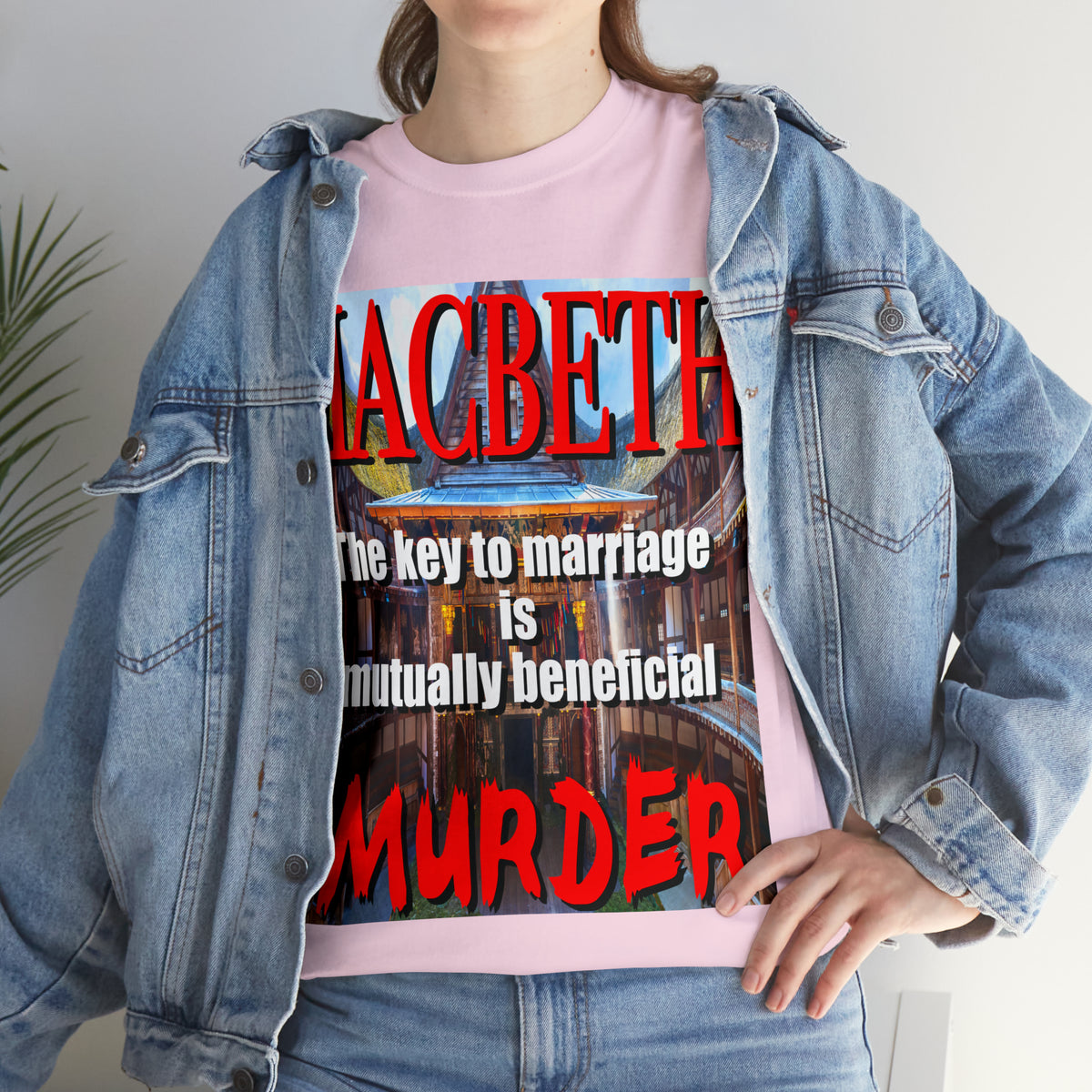 MACBETH the key to marriage is...- Unisex Heavy Cotton Tee