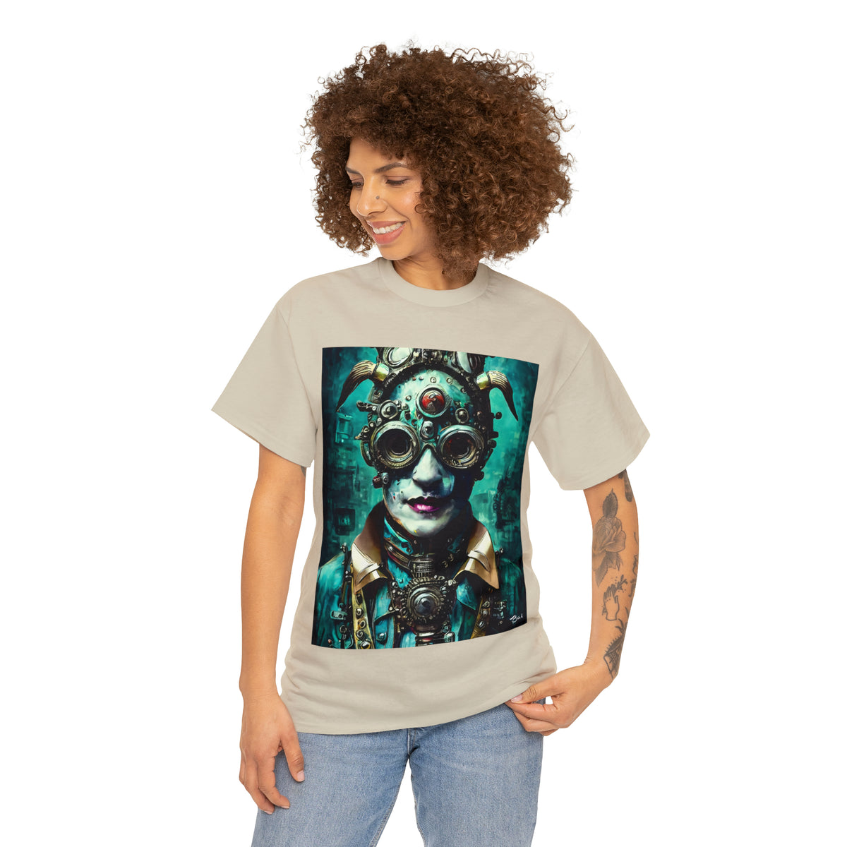 CYBER-STEAMPUNK LORD - Airt on a Shirt  - Unisex Heavy Cotton Tee - AUS