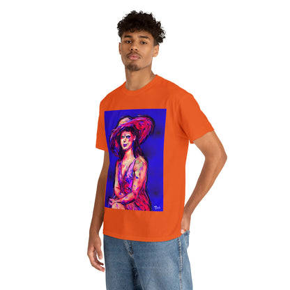 LADY IN SUN HAT - Airt on a Shirt  - Unisex Heavy Cotton Tee - AUS