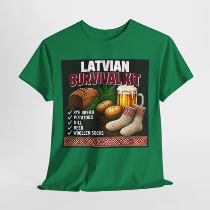 Latvian Survival Kit T-Shirt | Funny Latvian Gift | BalticAF
