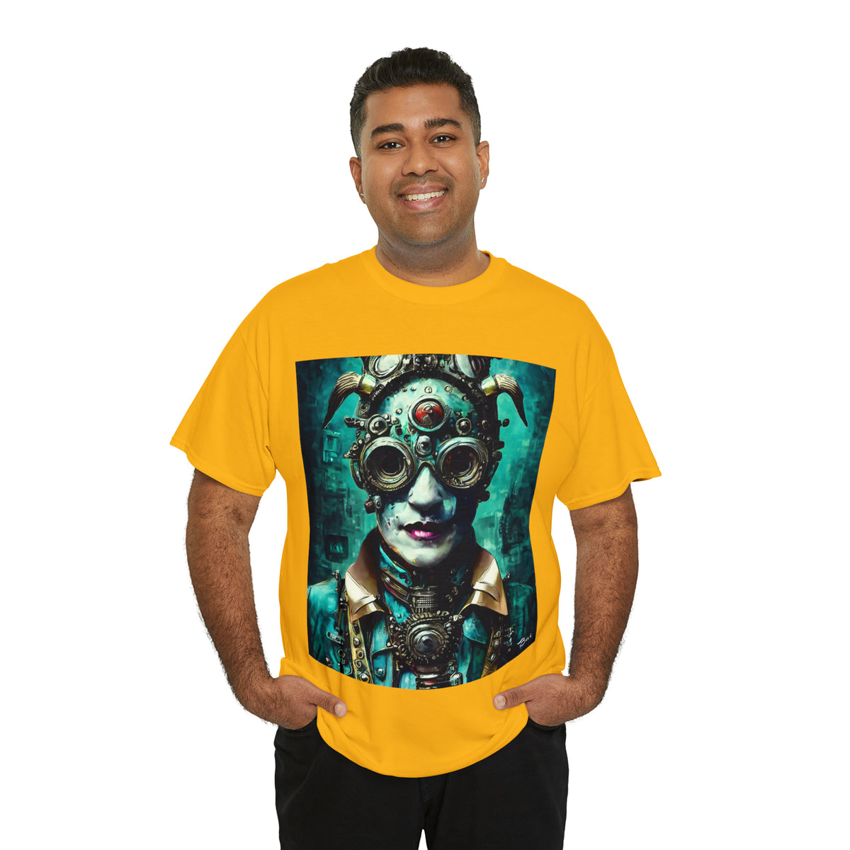 CYBER-STEAMPUNK LORD - Airt on a Shirt  - Unisex Heavy Cotton Tee - AUS