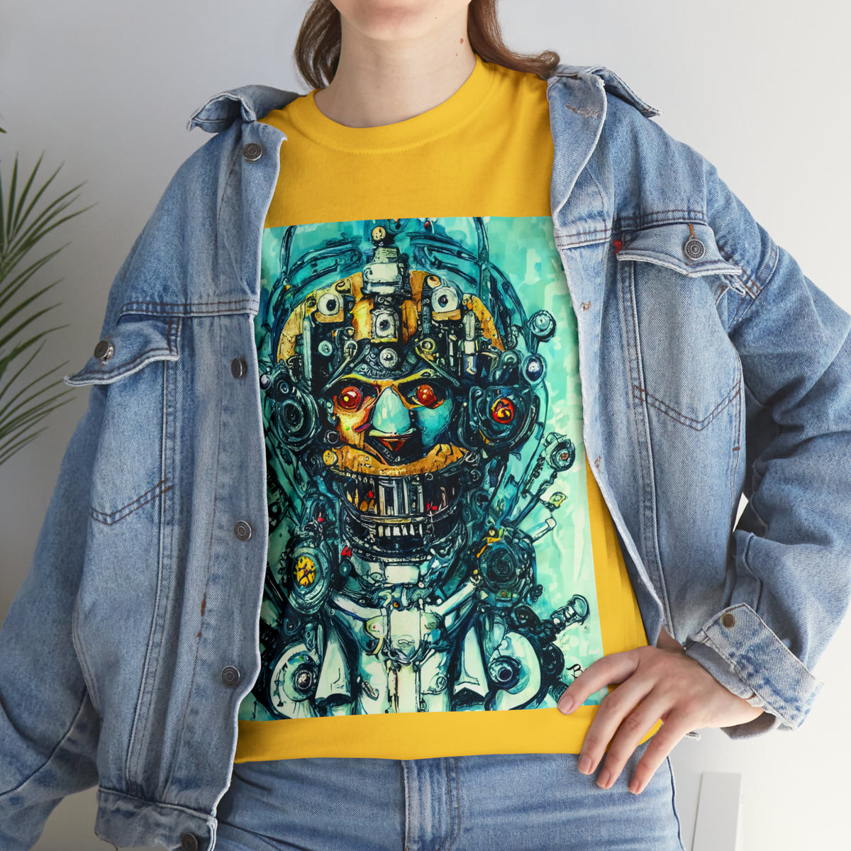 CYBERPUNK STEAMPUNK AUTON - Airt on a Shirt  - Unisex Heavy Cotton Tee - AUS