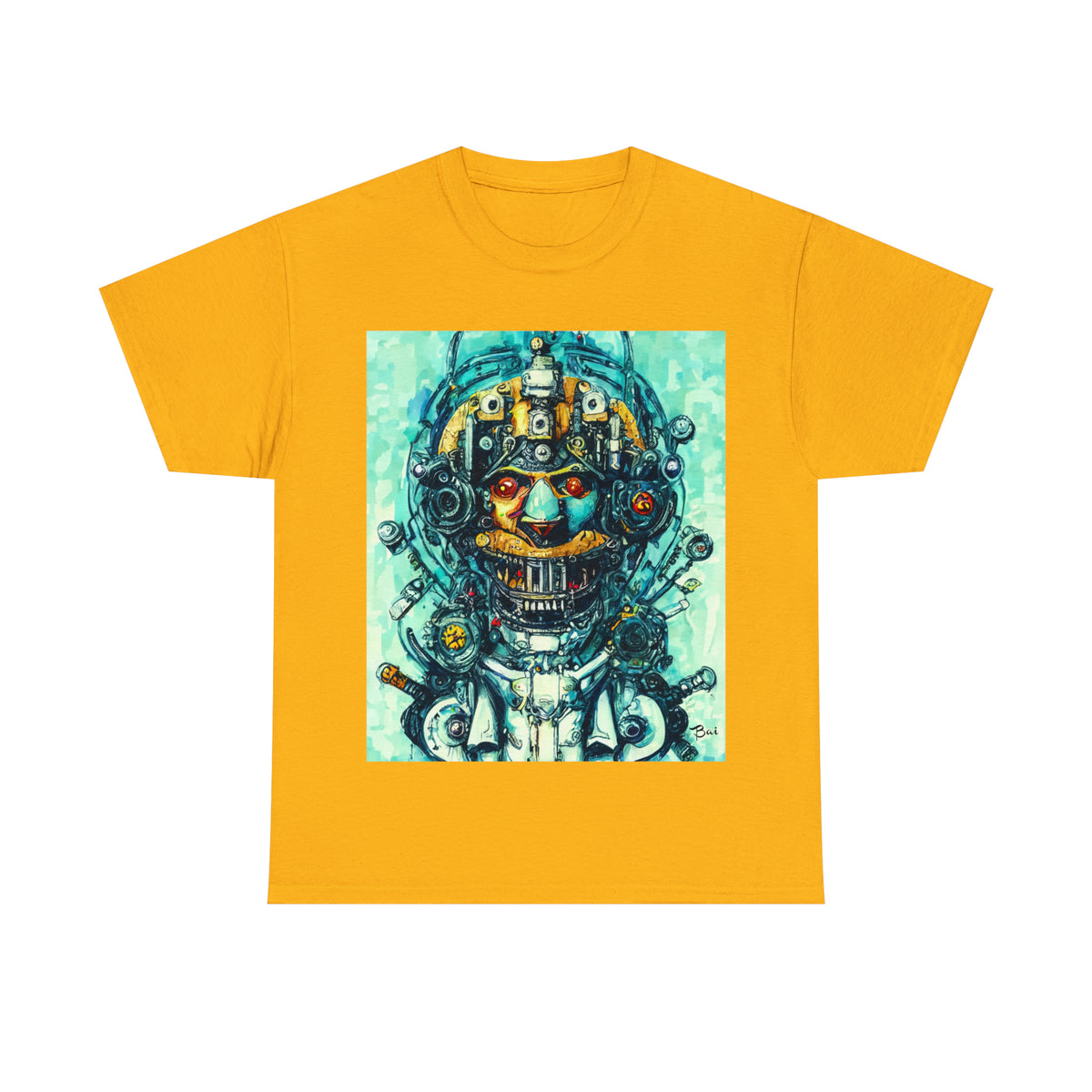 CYBERPUNK STEAMPUNK AUTON - Airt on a Shirt  - Unisex Heavy Cotton Tee - AUS