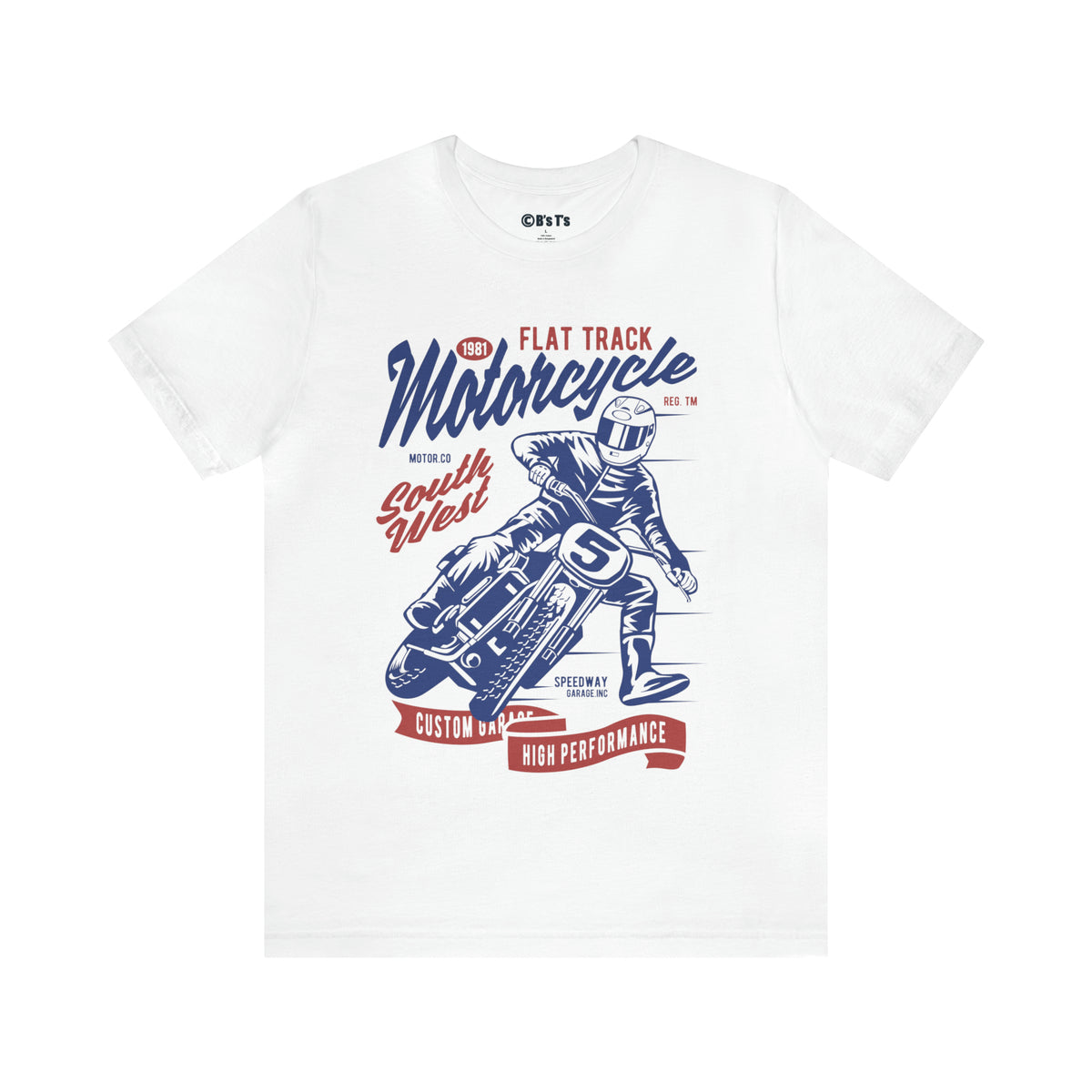 FLAT TRACK MOTORCYCLE - Unisex Jersey Short Sleeve Tee