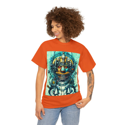 CYBERPUNK STEAMPUNK AUTON - Airt on a Shirt  - Unisex Heavy Cotton Tee - AUS