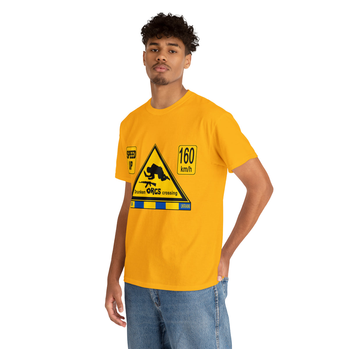 DRU**** ORCS CROSSING - 160 Km/h/SPEED UP - Unisex Heavy Cotton Tee - AUS