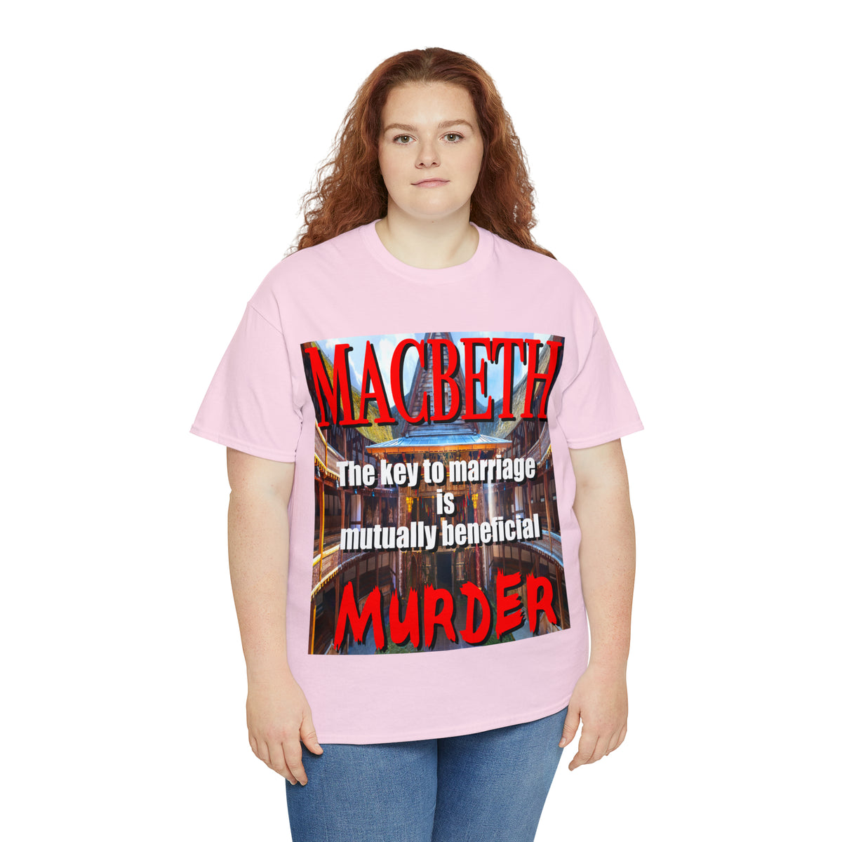 MACBETH the key to marriage is...- Unisex Heavy Cotton Tee
